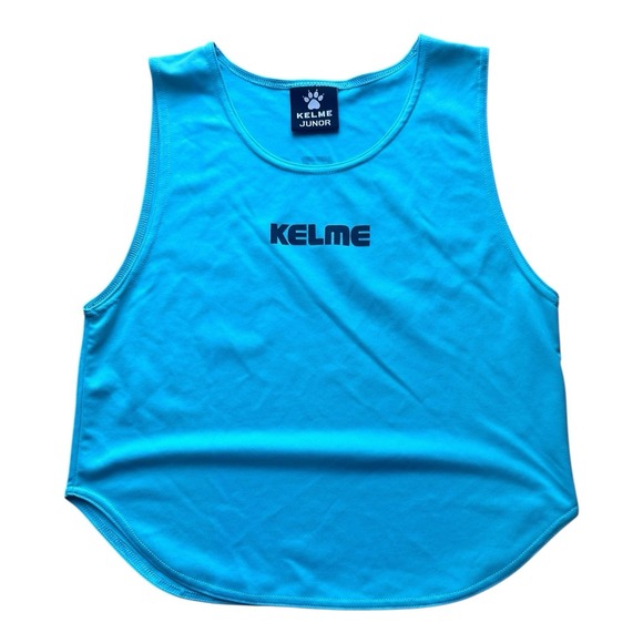Kelme Junor Soccer Vest Blue Sleeveless - Picture 1 of 3